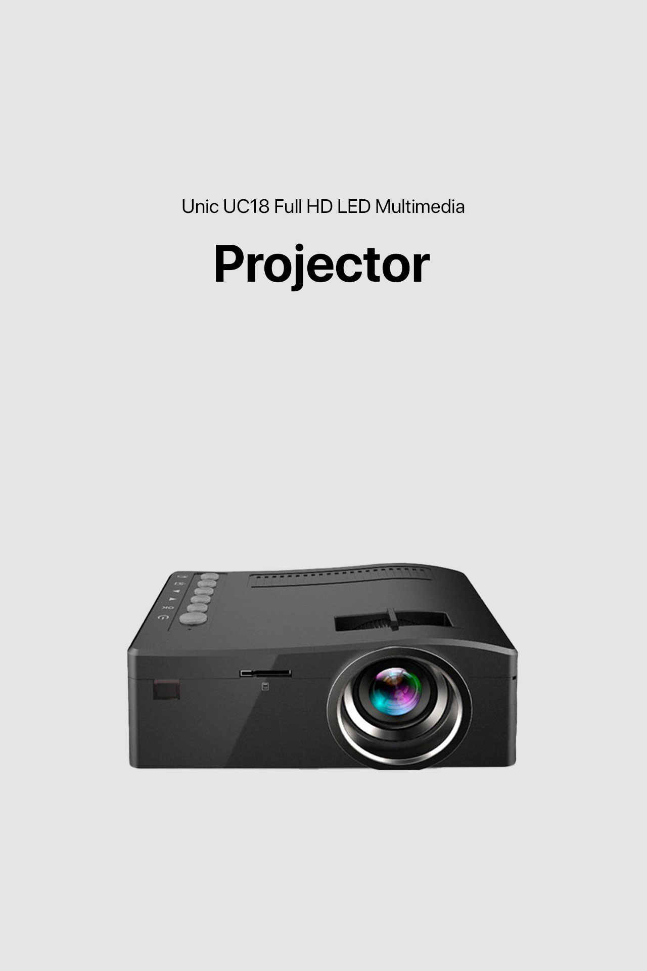 Unic UC18 Full HD LED Multimedia Projector – Black