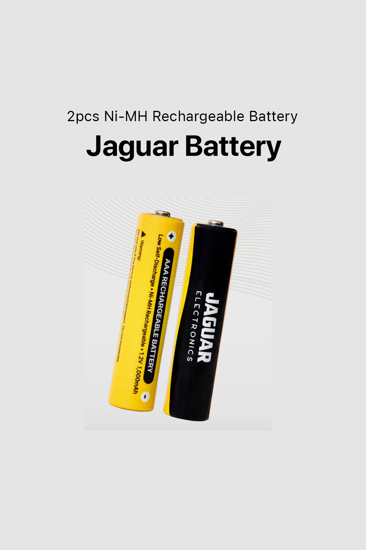 Jaguar Electronics 2pcs Ni-MH Rechargeable Battery - Yellow