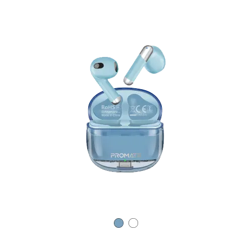 Promate TransPod - High Definition ENC TWS Wireless Earbuds with IntelliTouch