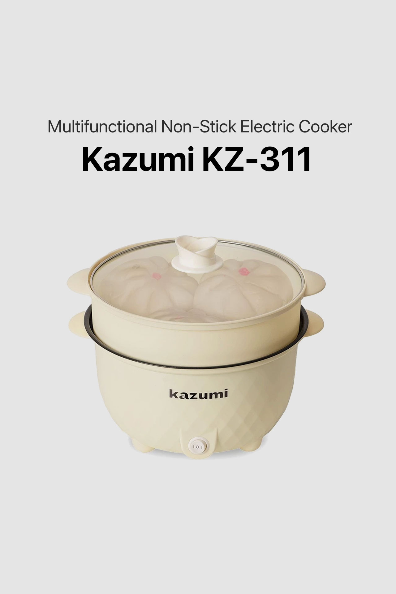 Kazumi KZ-311 3.0L Multifunctional Non-Stick Electric Cooker with Steamer