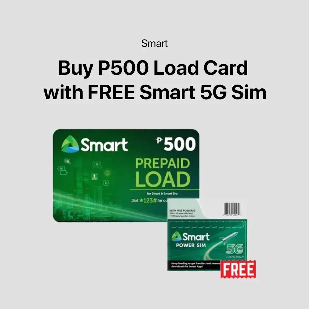 P500 Smart Load Card with FREE Smart 5G Sim