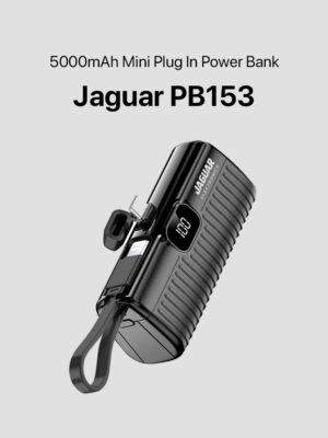Jaguar Electronics PB153 Mini Plug In Power Bank with Digital Display 5000mAh Type-C