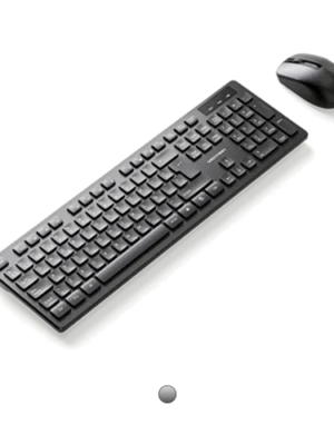 Vention Wireless Full-Sized Keyboard and Mouse Combo with Mouse Pad Black Slim Type - US English Layout