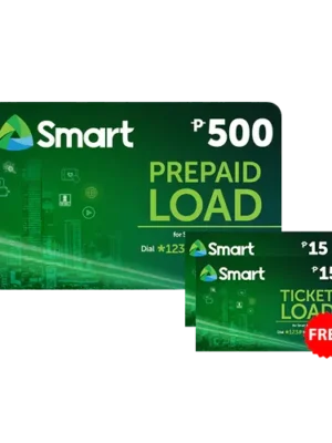 Buy ₱500 Smart Load Card with FREE 2pcs ₱15 Ticket Load