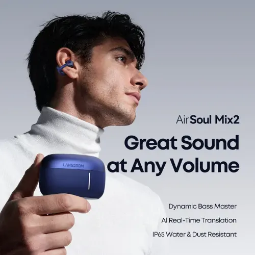 Langsdom AirSoul Mix2 - Stylish Clip-on Open-Ear Earbuds - View 2