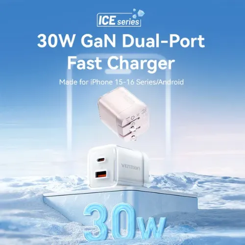 Vention 30W GAN Charger with Cable (TZ-FCEH0-US) - View 4