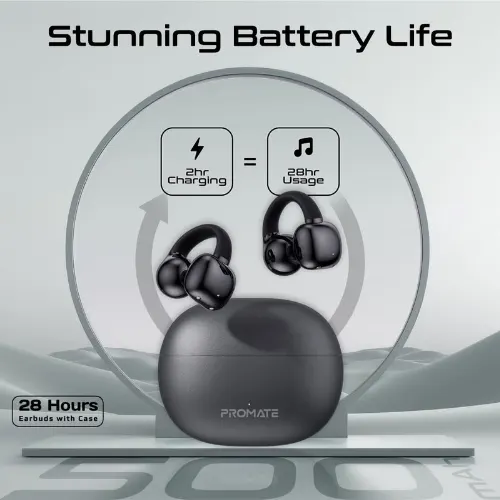 Promate AudioFit Open Ear Clip On TWS Earbuds w/ IntelliTouch - View 4