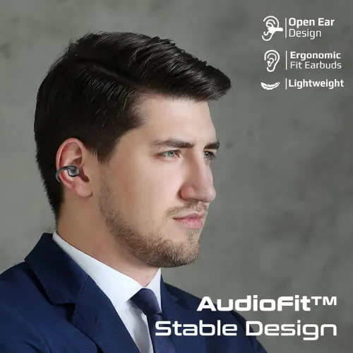 Promate AudioFit Open Ear Clip On TWS Earbuds w/ IntelliTouch - View 3