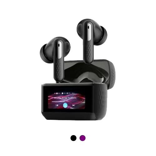 Promate Arix Wireless Earbuds with ANC, ENC & Smart Display