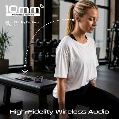 Promate Arix Wireless Earbuds with ANC, ENC & Smart Display - View 3