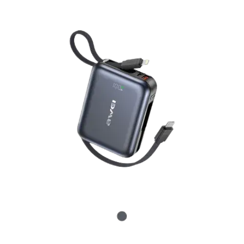 AWEI C04 45W 10,000mAh Powerbank Built-in Cable