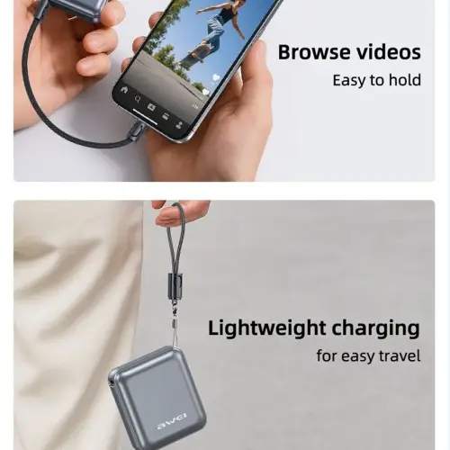 AWEI GD21 PRO 20000mAh 22.5W Powerbank Black - View 3