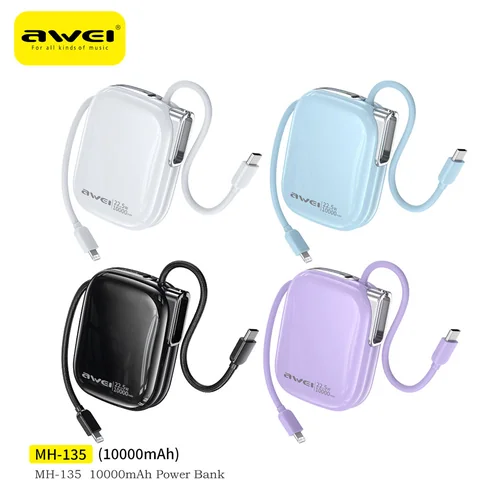 AWEI (Powerbank 10000mAh) MH135 22.5W with CCC 3C Certification - View 2