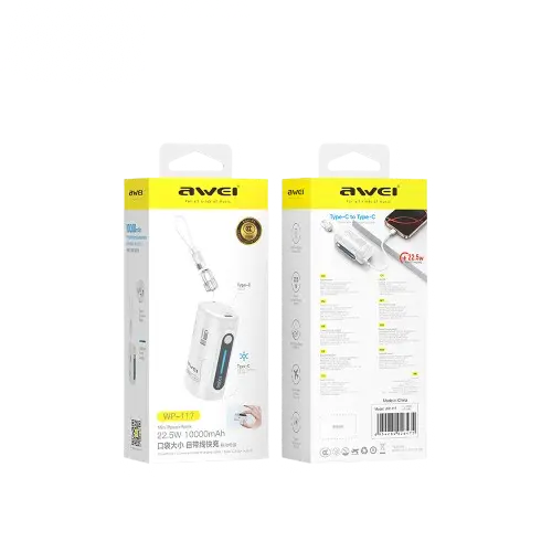 AWEI WP117 10000mAh 22.5W Powerbank - View 2