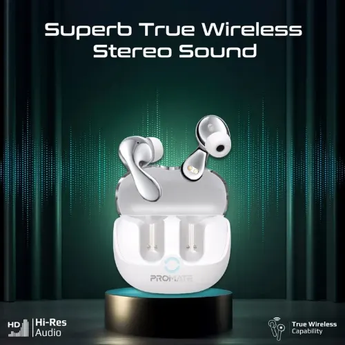 Promate Baton High-Definition Hybrid ANC TWS Earbuds with IntelliTouch - View 4