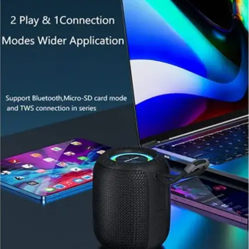 AWEI Y526 6 Watts Bluetooth Speaker Black - View 5
