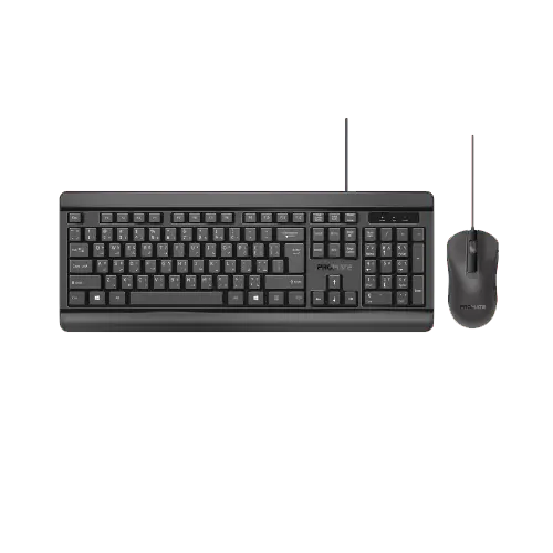Promate Combo-CM6 Quiet Keys Wired Keyboard and 1200 DPI Mouse