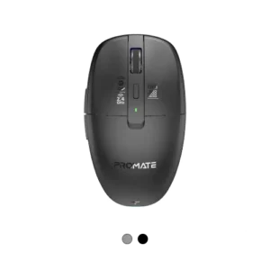 Promate Flixi Dual Mode Wireless Mouse with Rechargeable Battery BT & 2.4GHz Connectivity