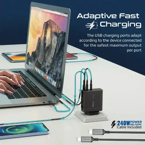 Promate GaNCharge-140W Power Delivery 3.1 GaN Charger - View 2
