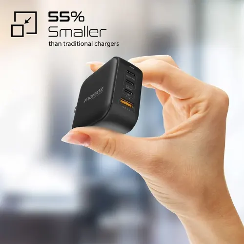 Promate GaNPort4-100PD 100W Power Delivery GaNFast™ Charger with Quick Charge 3.0 - View 4