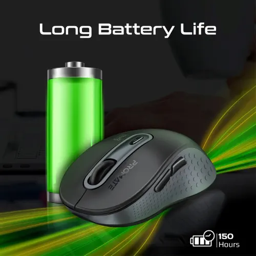 Promate Ken Dual Mode Wireless Optical Mouse with BT & RF Connectivity - View 4