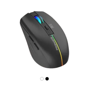 Promate Kitt 2.4GHz Wireless Ergonomic Optical Mouse with LED Rainbow Lights