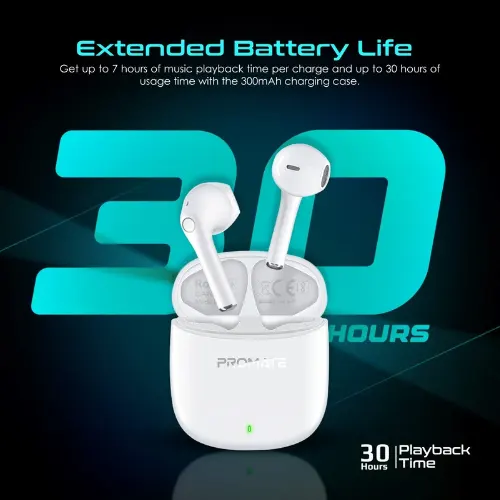 Promate Lima High Definition ENC TWS Wireless Earbuds with IntelliTouch - View 4