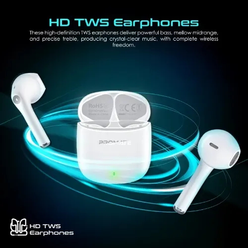 Promate Lima High Definition ENC TWS Wireless Earbuds with IntelliTouch - View 3
