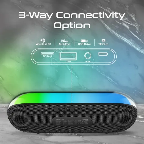 Promate LumiSound High Fidelity True Wireless Bluetooth v5.3 Speaker - View 2