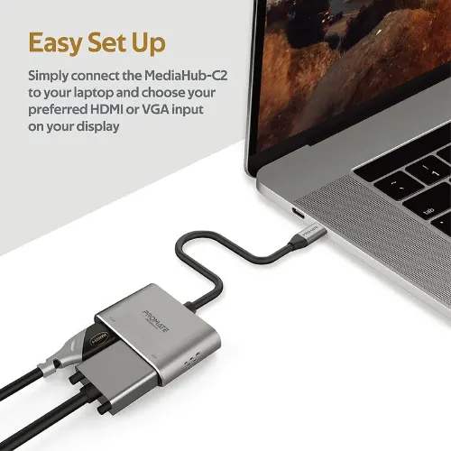 Promate MediaHub-C2 High Definition USB-C Display Adapter - View 4