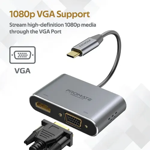 Promate MediaHub-C2 High Definition USB-C Display Adapter - View 3