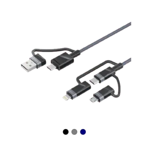Promate 6-in-1 Hybrid Multi-Connector cable for Charging & Data Transfer