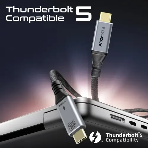 Promate PowerBolt5-80G High-Speed 80Gbps USB4™ Cable with 240W PD Support - View 4