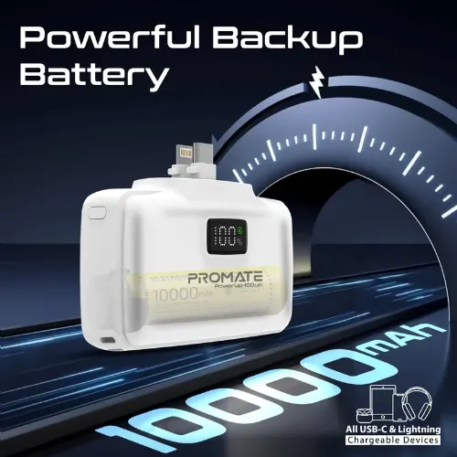 Promate PowerUp-10Duo Ultra-Compact Fast Charging Power Bank - View 2