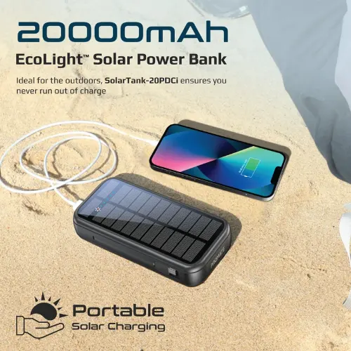 Promate SolarTank-20PDCi Solar Power Bank - View 4