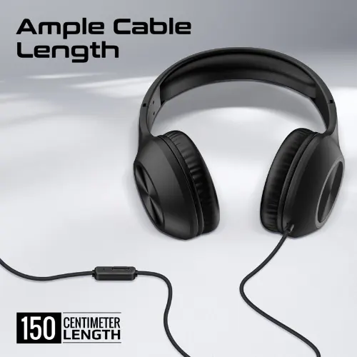 Promate Spike Over-Ear High Definition Wired Headset With in-Line Microphone - View 2