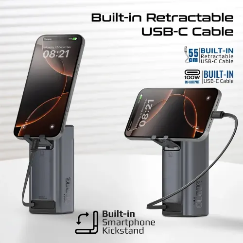 Promate Titan-130RC Ultra Compact 130W Multi-Port Power Bank - View 3