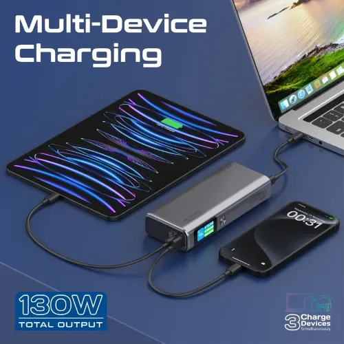 Promate Titan-130 Sleek 130W Multi-Port Power Delivery Power Bank - View 2