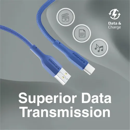 Promate XCord-AC Super Flexible Data and Charge USB-C Cable - View 3