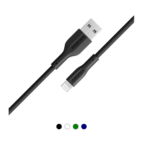 Promate XCord-Ai High Tensile Strength Data & Charge Cable for Apple Devices