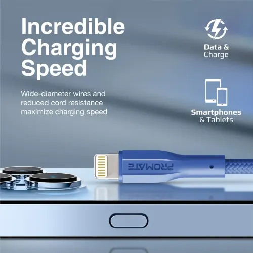 Promate XCord-Ai High Tensile Strength Data & Charge Cable for Apple Devices - View 2