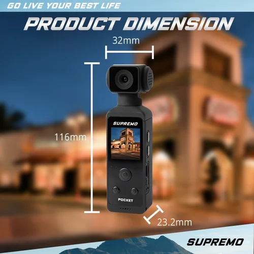 Supremo Ultra HD Pocket Action Camera - Black - View 2