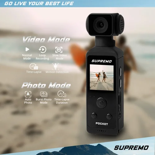 Supremo Ultra HD Pocket Action Camera - Black - View 3