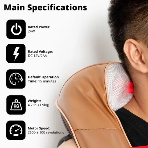 Atmos Fit Portable Multifunctional Kneading Massager - Cozy Mahogany - View 6