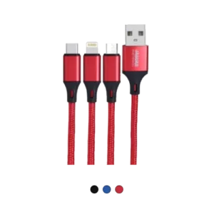 Jaguar Electronics CG28 1.5A - 2.8A 1 Meter Fast Charging 3-in-1 Cable