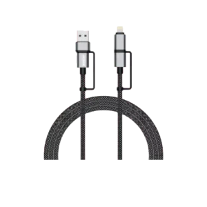 Jaguar Electronics CG92 60W PD/QC 1.2 Meter 4-in-1 Fast Charging Data Cable