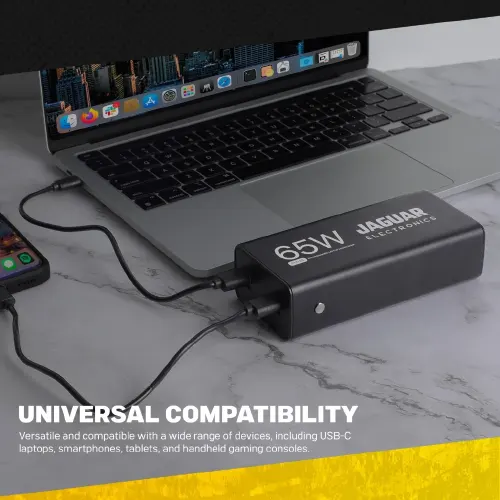 Jaguar Electronics Laptop Power Bank PM188 PD 65W 30000mAh with 100W USB-C Cable - View 3