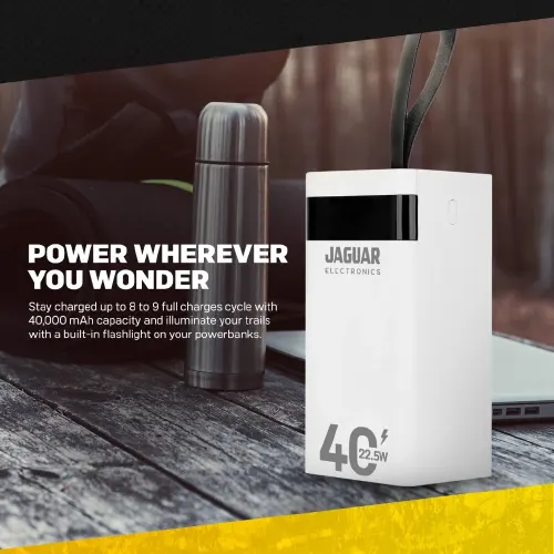Jaguar Electronics PB401 40000mAh QC3.0 + PD Digital Display Power Bank 22.5W - View 2