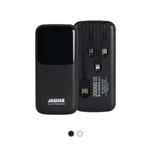 Jaguar Electronics PB607 20000mAh Power Bank with Charging Cable