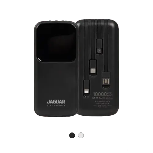 Jaguar Electronics PB896 10000mAh Power Bank with Charging Cable